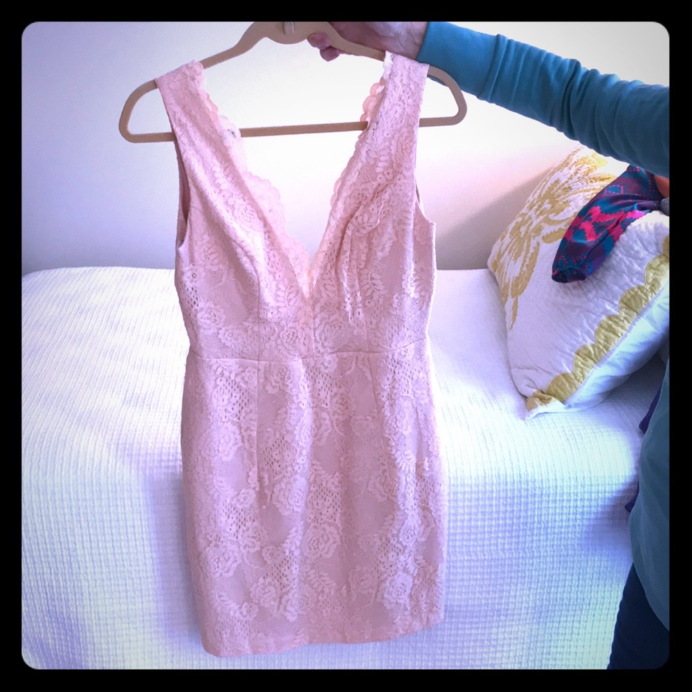 ASOS scalloped edge lace dress, size 8